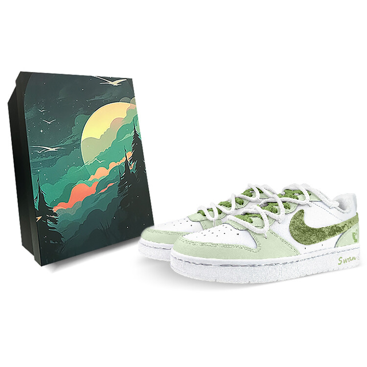 

Кроссовки Nike Court Borough Skateboard Shoes Women's Low-Top White/Green