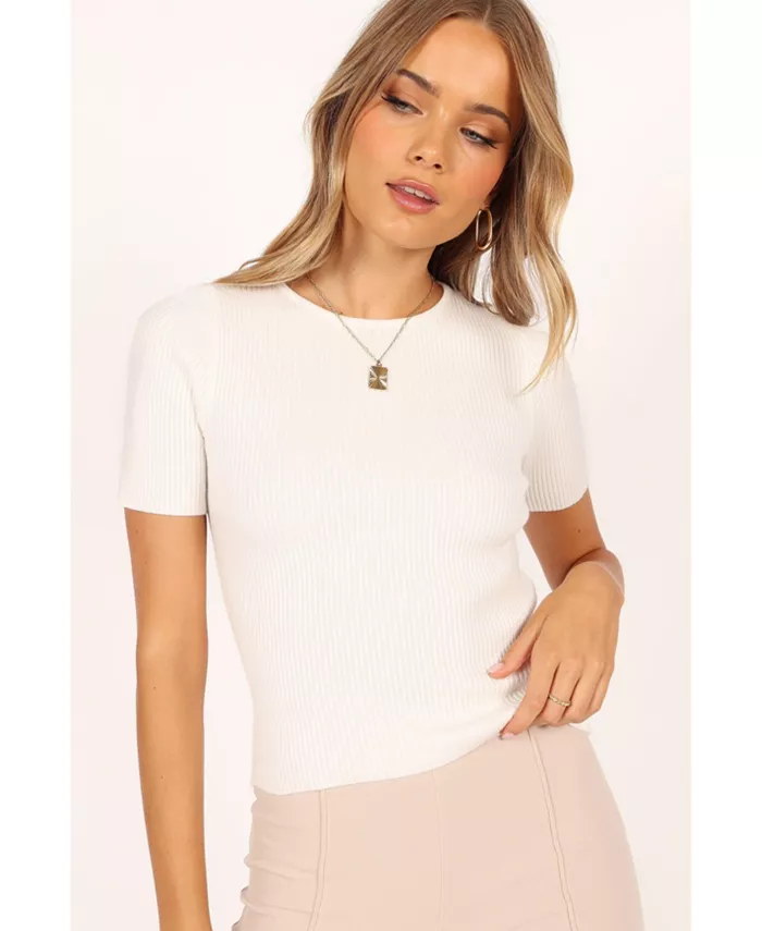 

Женский трикотажный топ Kimmie Petal and Pup, белый