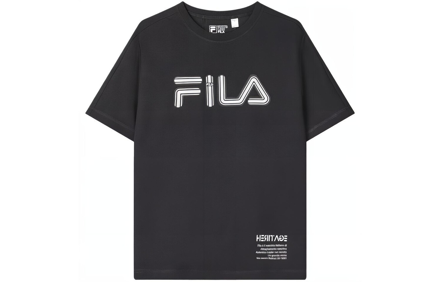 

Футболка мужская, цвет черный как смоль Fila, черный
