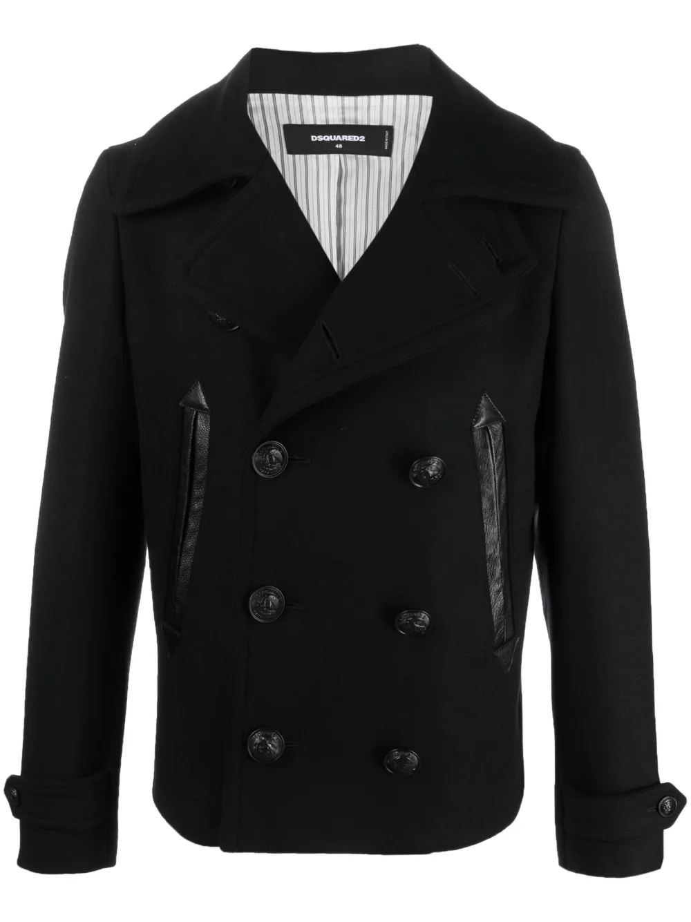 

Двубортный бушлат DSQUARED2, черный