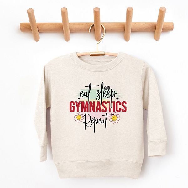 Толстовка Eat sleep gymnastics repeat для малышей The Juniper Shop, Natural