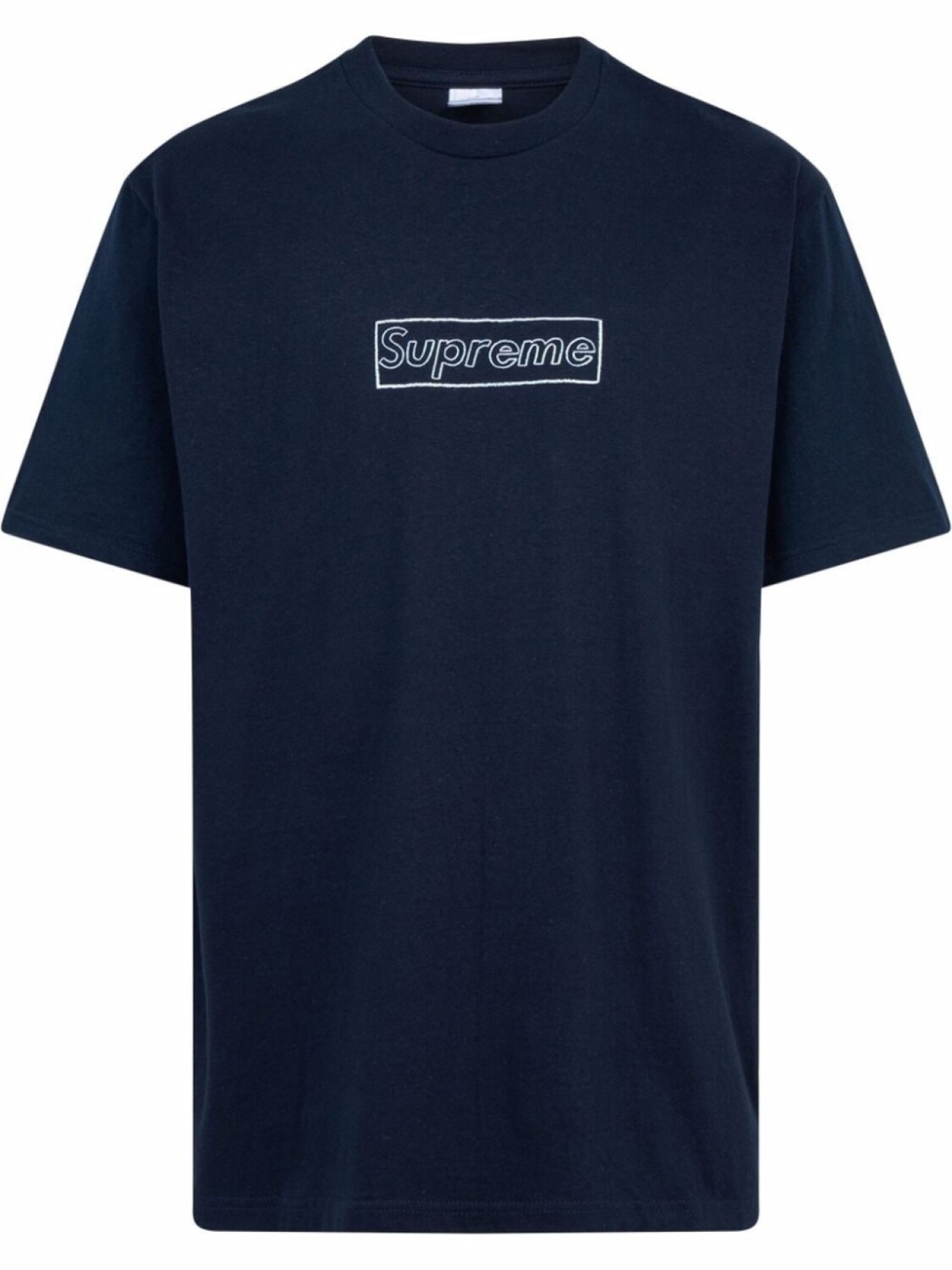 

Футболка с логотипом из коллаборации с Kaws Supreme, синий