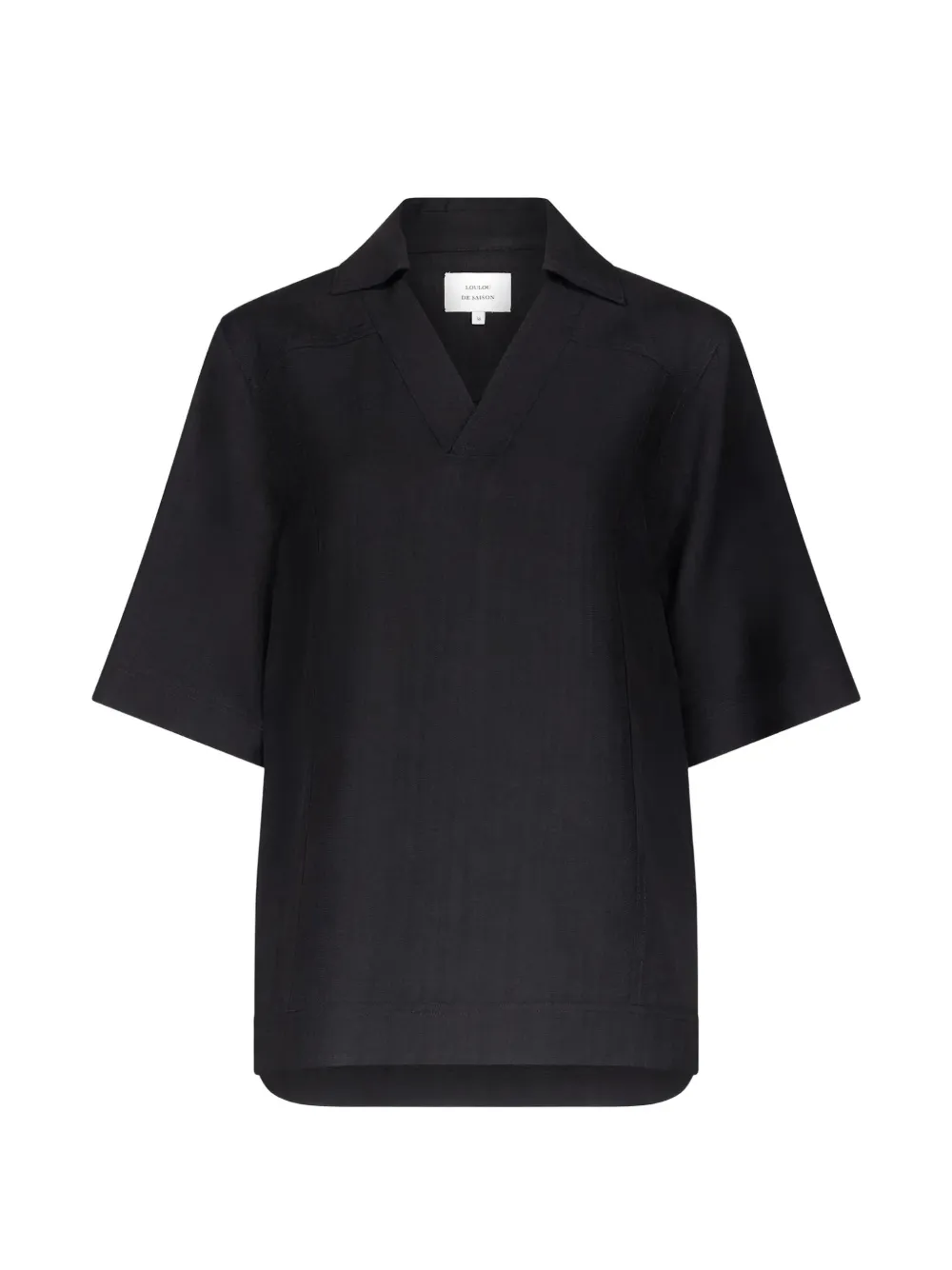 

Топ оверсайз с V-образным вырезом Loulou De Saison, черный
