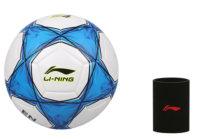 

LINING Размер 4 футбольный мяч TPU бесшовный термосклеивание Unisex синий белый