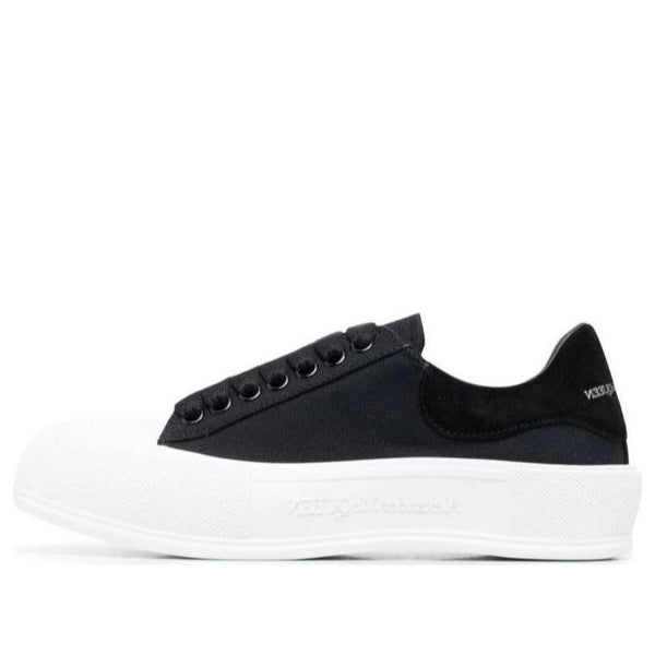 

Кроссовки deck skate plimsoll lace up 'black white sole' Alexander Mcqueen, черный