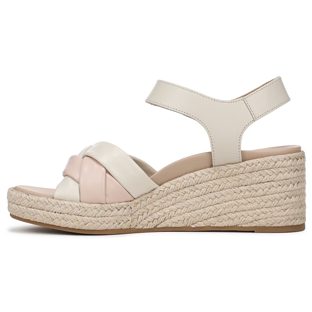 Босоножки на танкетке Saratoga wedge sandal Vionic, cream / cameo rose leather — фото 3