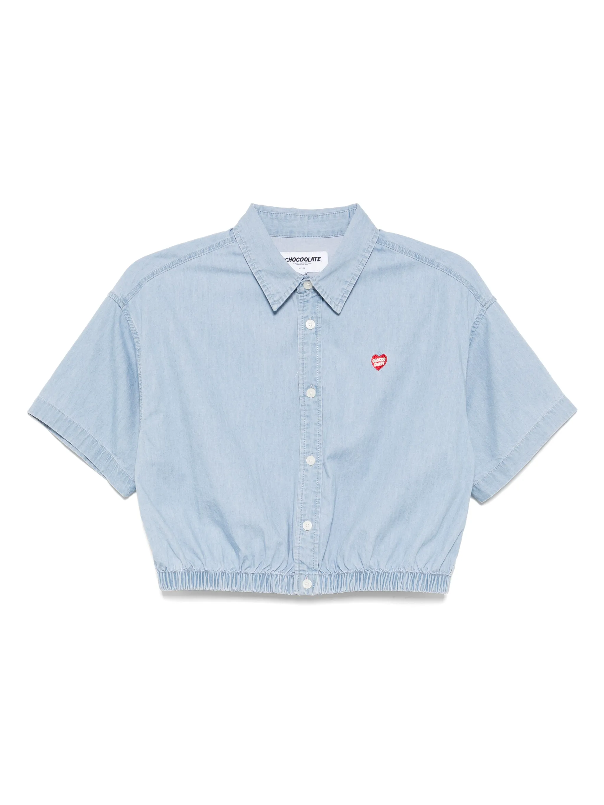 

Рубашка с вышитым логотипом Chocoolate, синий