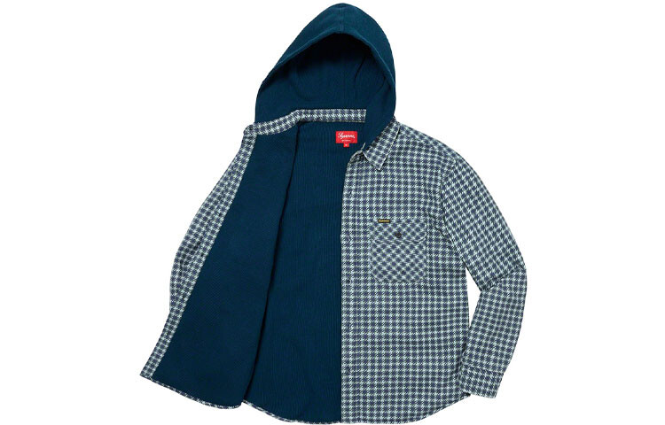 Рубашка Supreme Houndstooth, синий — фото 4