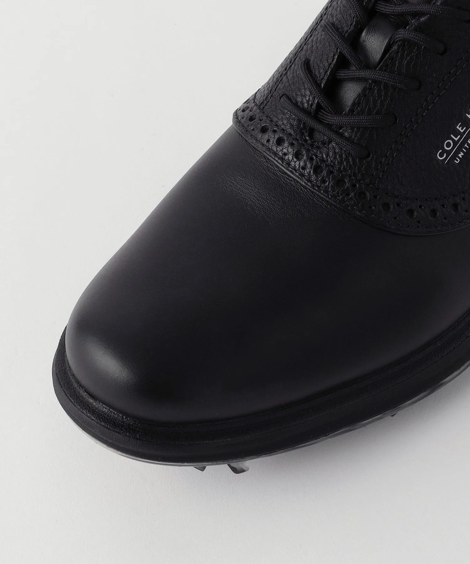 Мужские кожаные туфли Originalgrand Saddle для гольфа United Arrows Golf, Black — фото 3