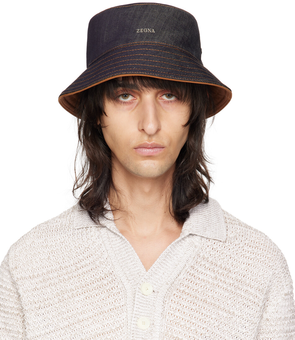 

Джинсовая панама цвета индиго Zegna
