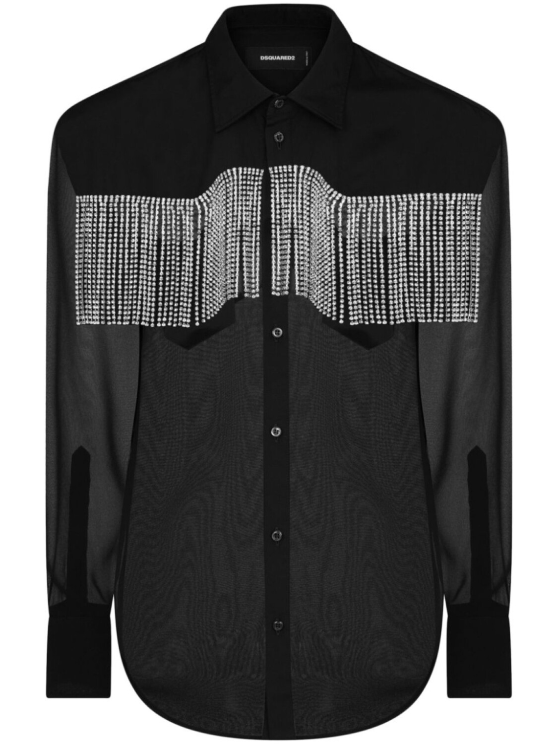 

Dsquared2 рубашка с бахромой, черный