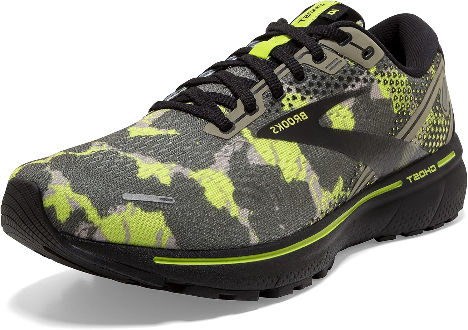 

Мужские кроссовки для бега Brooks Ghost 14 нейтральные, черный/оливковый