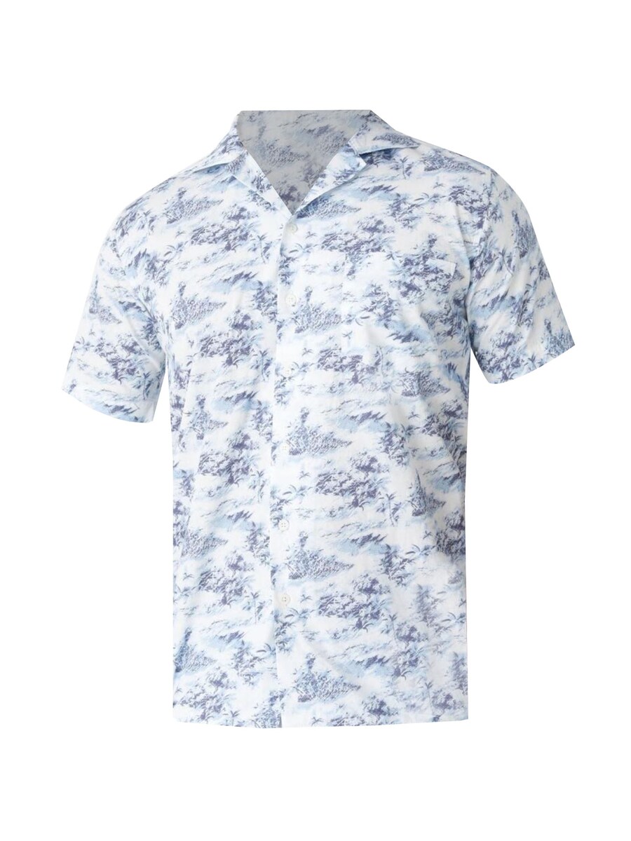 

Рубашка на пуговицах классического кроя By Diess Collection, цвет Light blue/Dark blue