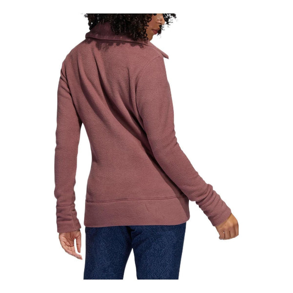 Куртка polar fleece jacket 'burgundy' Adidas, бургундия — фото 3