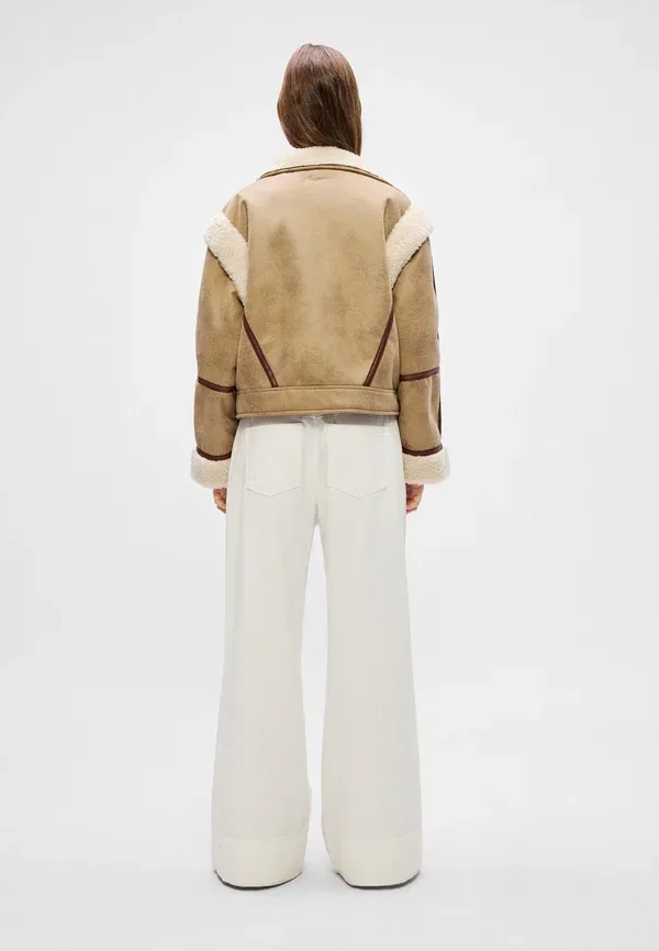 Куртка Cheerlea faux leather Boss, цвет ржавчина/медь — фото 4
