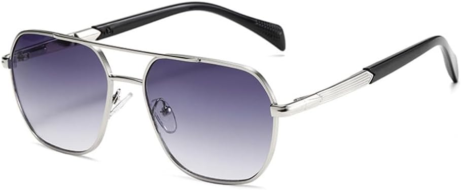 

Мужские ретро-солнцезащитные очки для женщин, для активного отдыха на природе, повседневные, с защитой от УФ-излучения, стильные, с градиентной цветовой гаммой и защитой от солнца KTUCN, Silvergrey