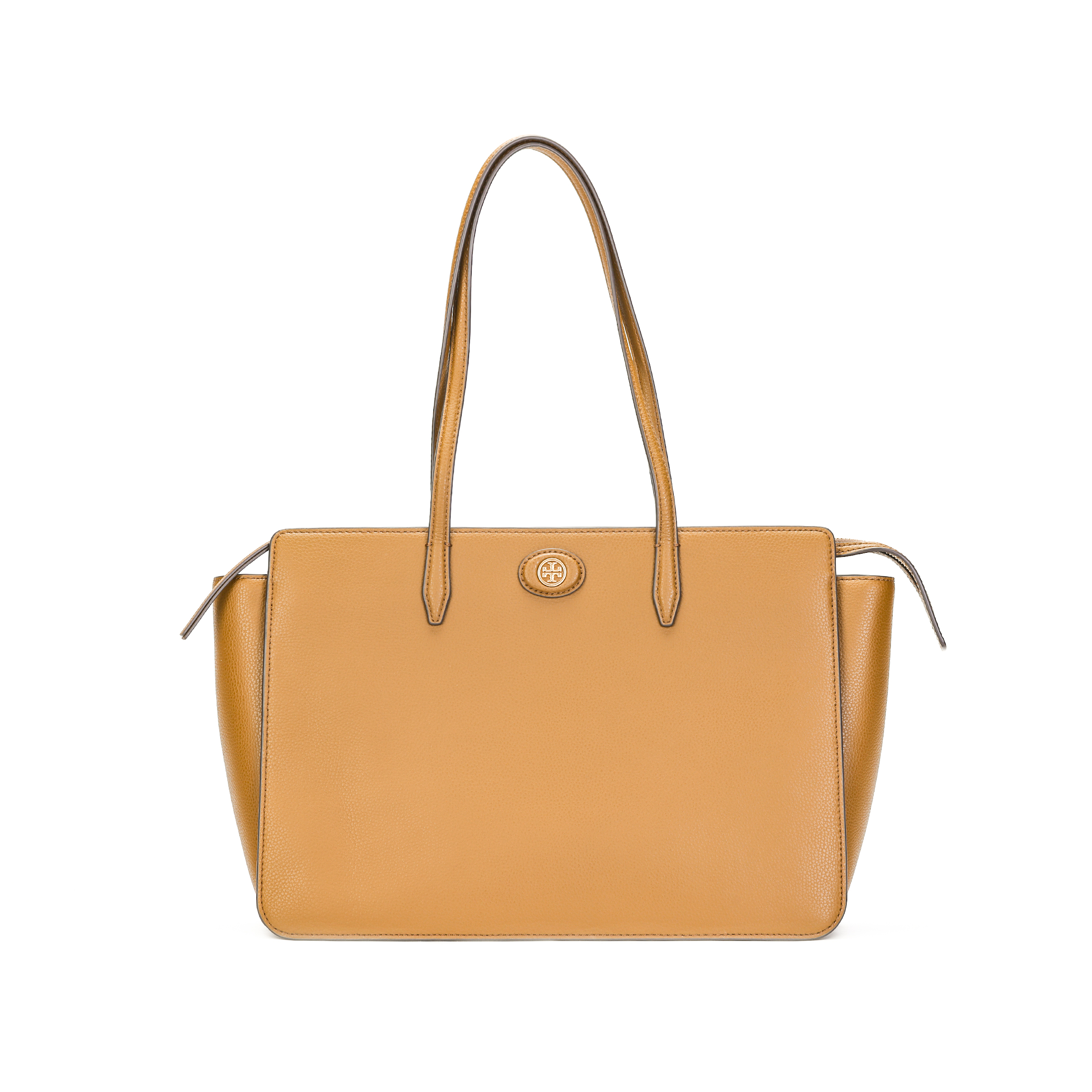 

TORY BURCH Сумка-шоппер Robinson Litchi Grain Leather, большая женская сумка-тоут, цвет "паб коричневый"