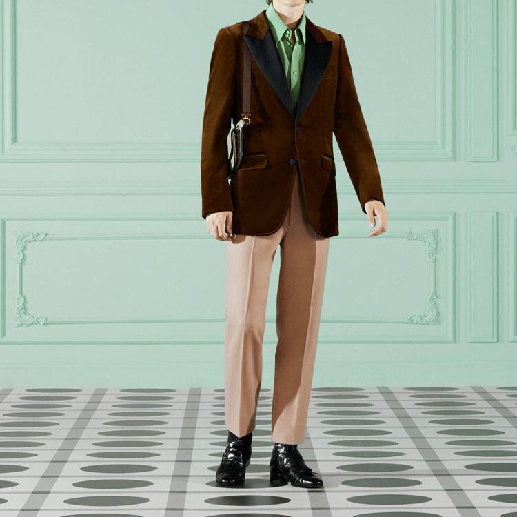 

Повседневные брюки мужские цвета хаки Gucci, хаки