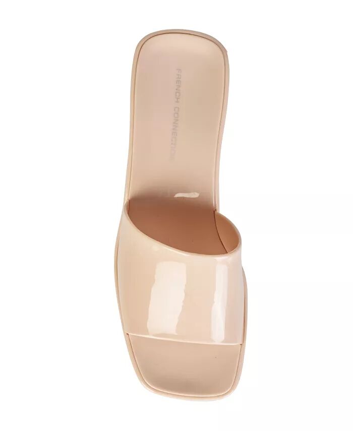 Женские босоножки Almira Slip On с открытым носком и каблуком French Connection, коричневый/бежевый — фото 4