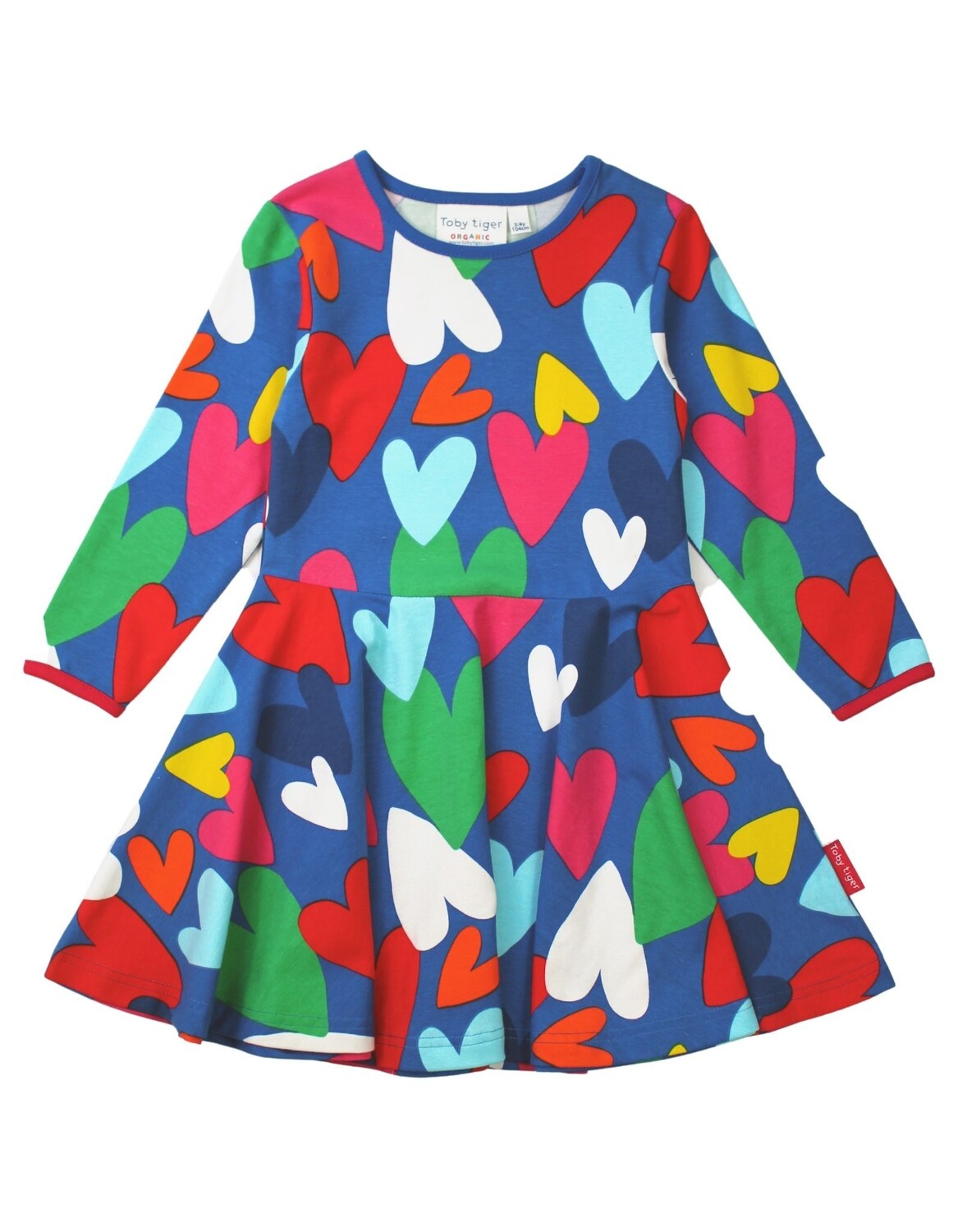 

Платье Toby Tiger Skater mit Herz Print, красочный