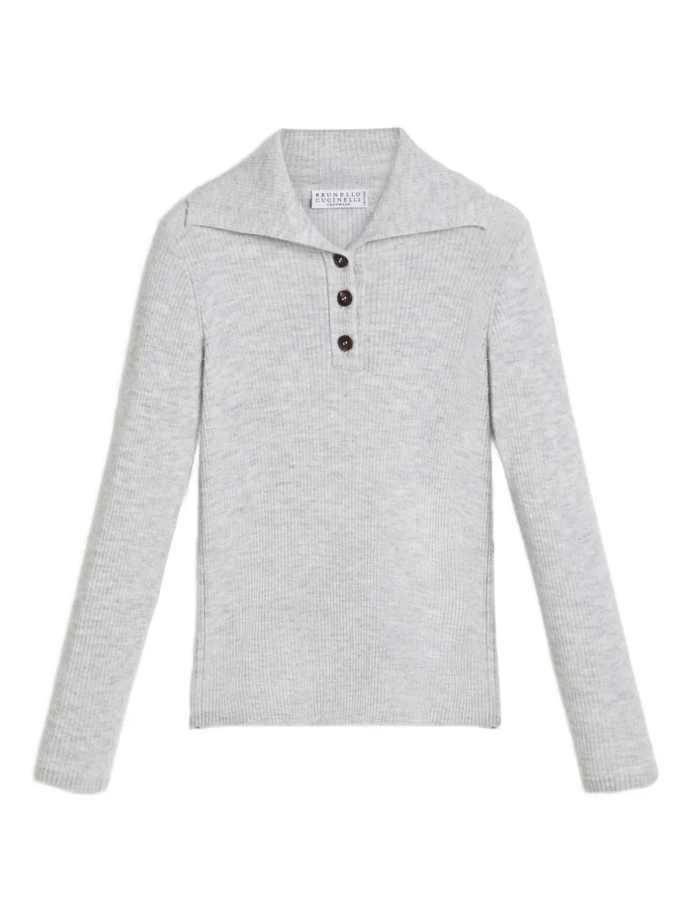 

Рубашка поло из джерси Brunello Cucinelli Kids, серый