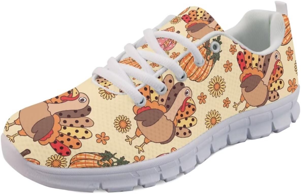 

Кроссовки Forchrinse Daisy унисекс для бега, спортивные кеды для мужчин и женщин, дышащие спортивные кроссовки, Thanksgiving Turkey