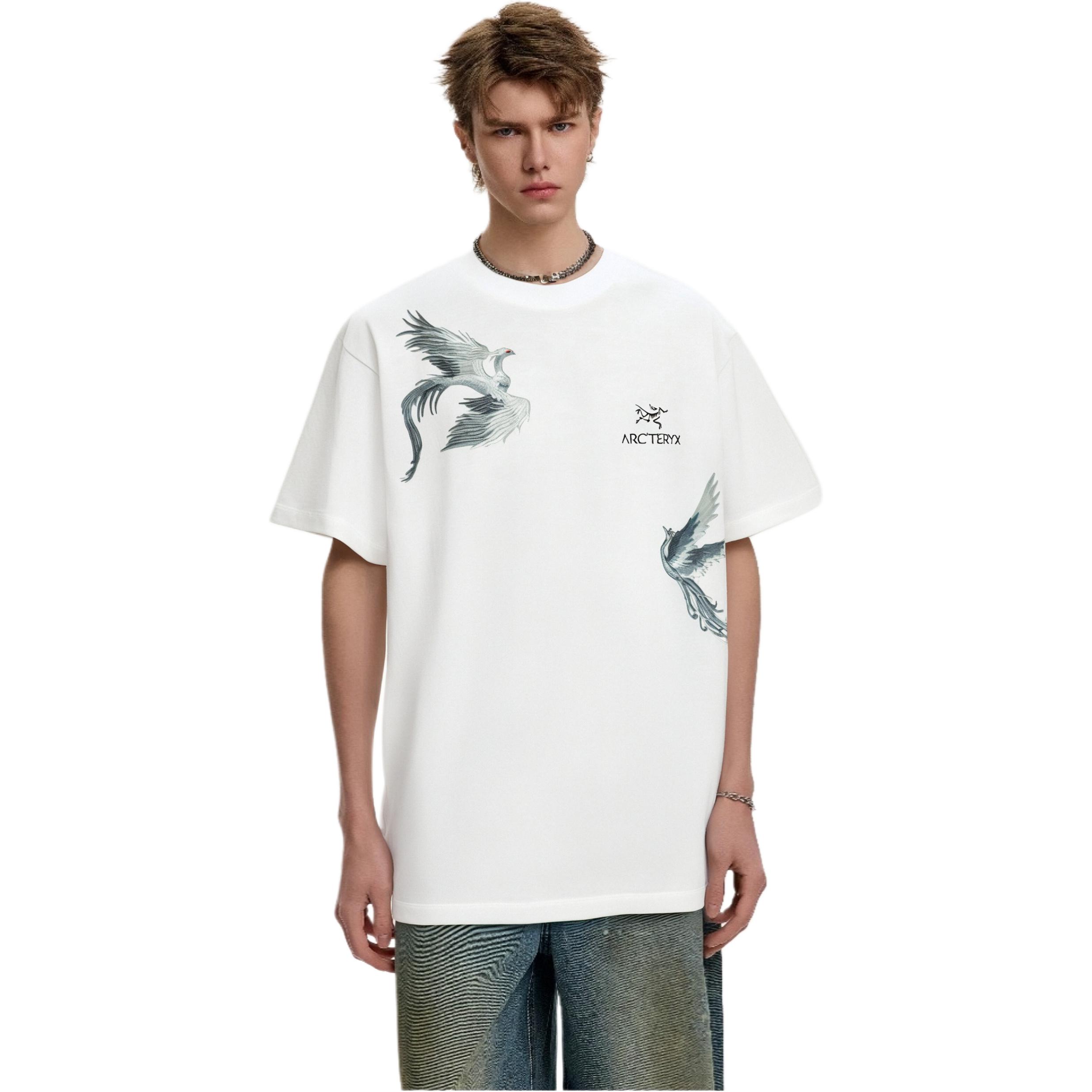 Футболка Unisex Arcteryx, слоновая кость/черный/белый — фото 4