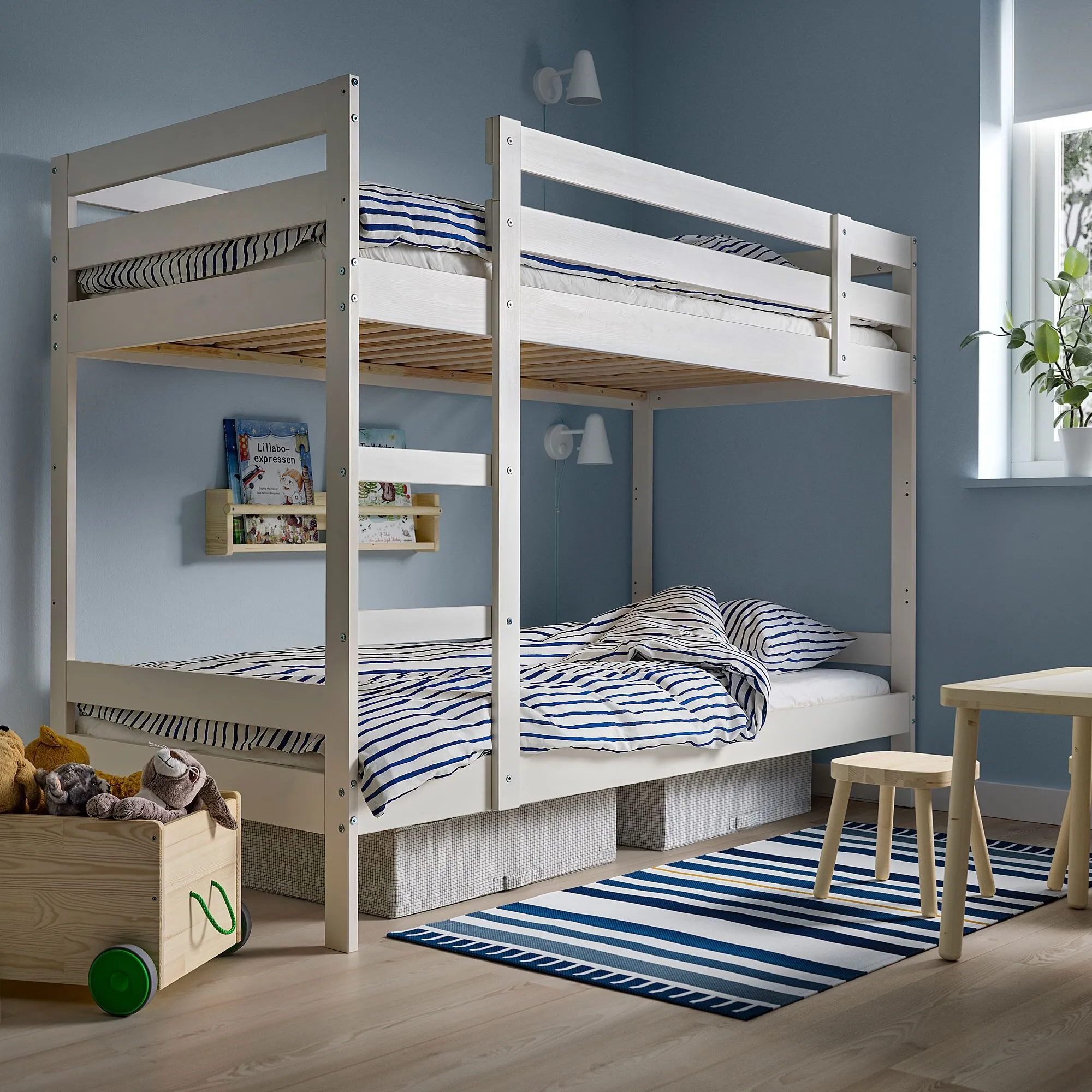 Двухъярусная кровать, белая, 90x200 см, MYDAL IKEA — фото 2