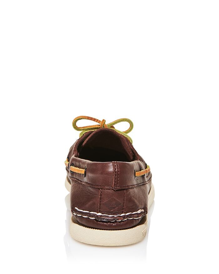 Мужские оригинальные кожаные топсайдеры с двумя люверсами Sperry, коричневый — фото 4
