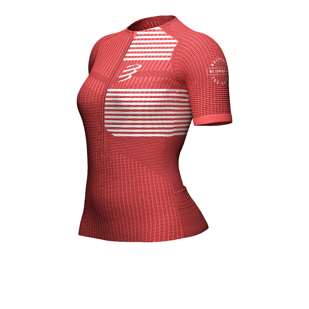 

Спортивный топ Compressport Triathlon Postural Short Sleeve, розовый