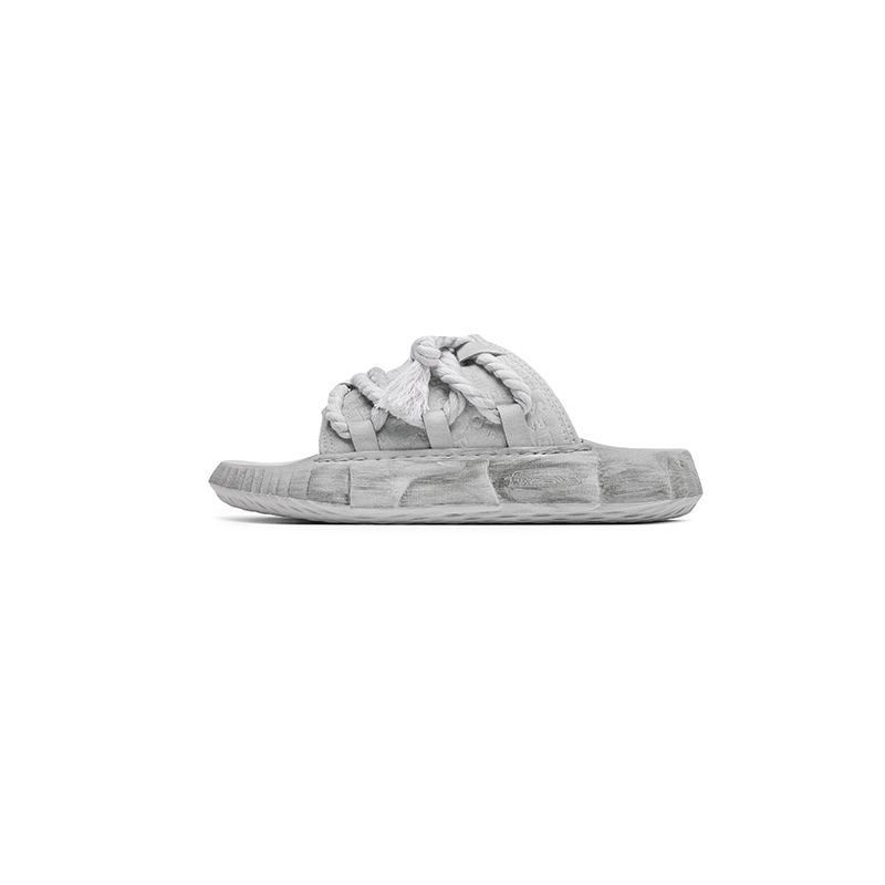 

MUPPLE Потертые белые слайдеры для мужчин, цвет Distressed White