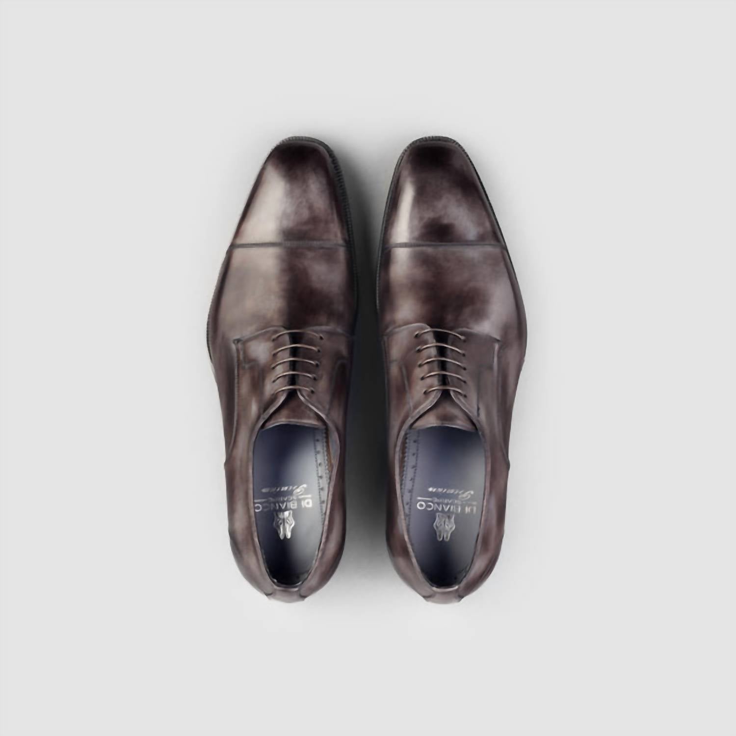 Мужские оксфорды Pesaro Fumo с круглым мысом в темно-сером цвете Scarpe di Bianco, темно-серый — фото 3