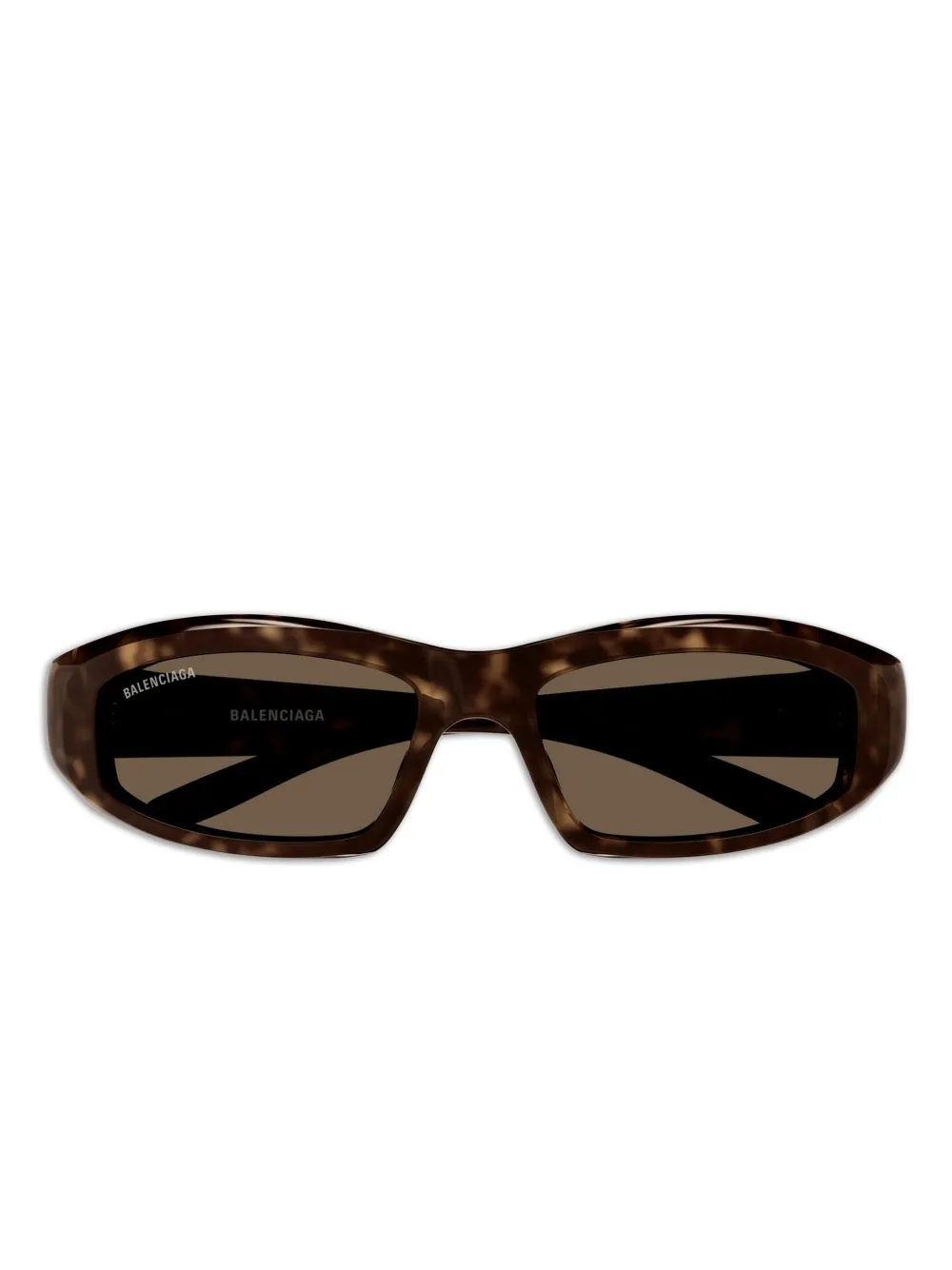 

Солнцезащитные очки черепаховой расцветки Balenciaga Eyewear, коричневый