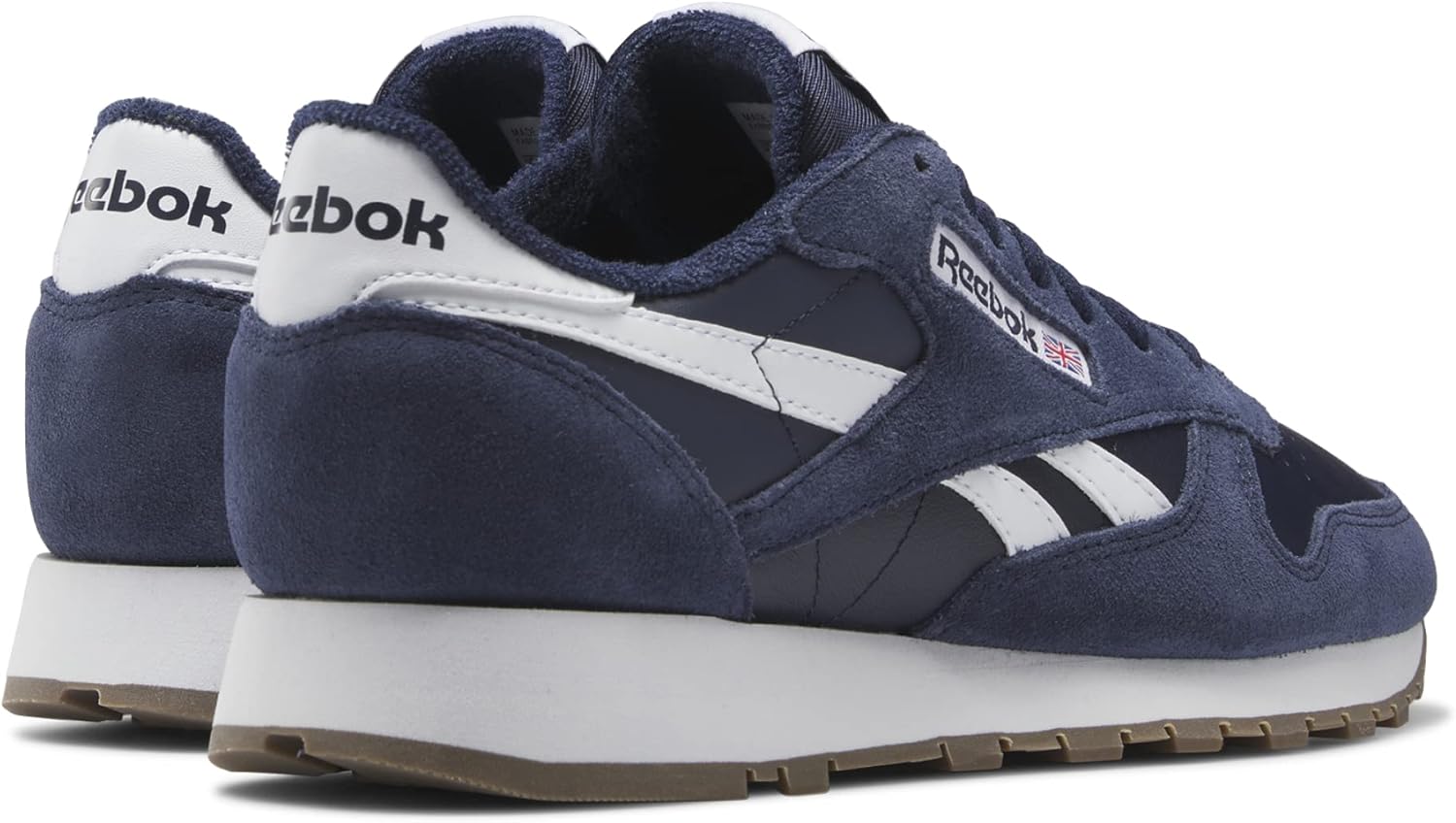 Классические кожаные кроссовки для взрослых, унисекс V1 Reebok, белый/черный/синий — фото 3
