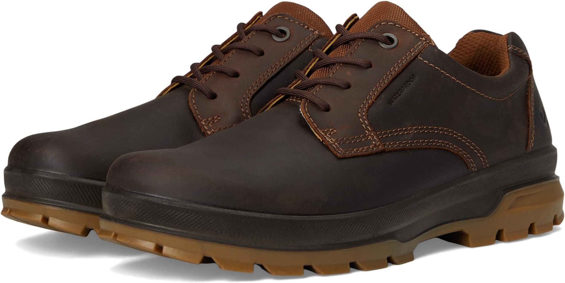 

Походные ботинки ECCO Sport Rugged Track Plain Toe Low Waterproof Hiking Shoe, кэмел