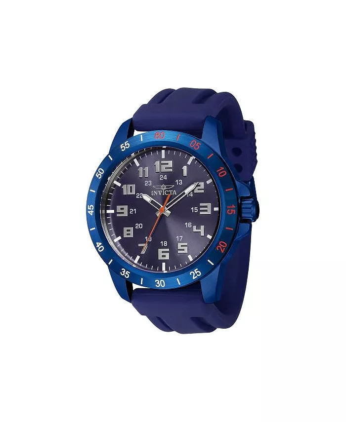 

Мужские часы Pro Diver Quartz 40004 с синим циферблатом и тремя стрелками Invicta