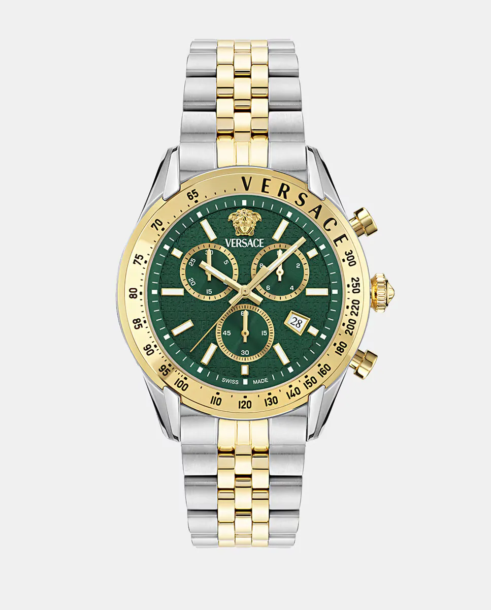 

Chrono-Master VE8R00524 двухцветные мужские часы из стали Versace, мультиколор