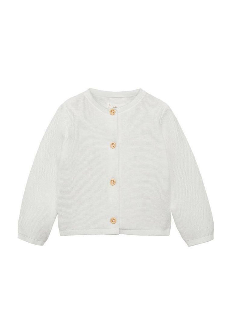

Кардиган BUTTON Mango Kids, слоновая кость
