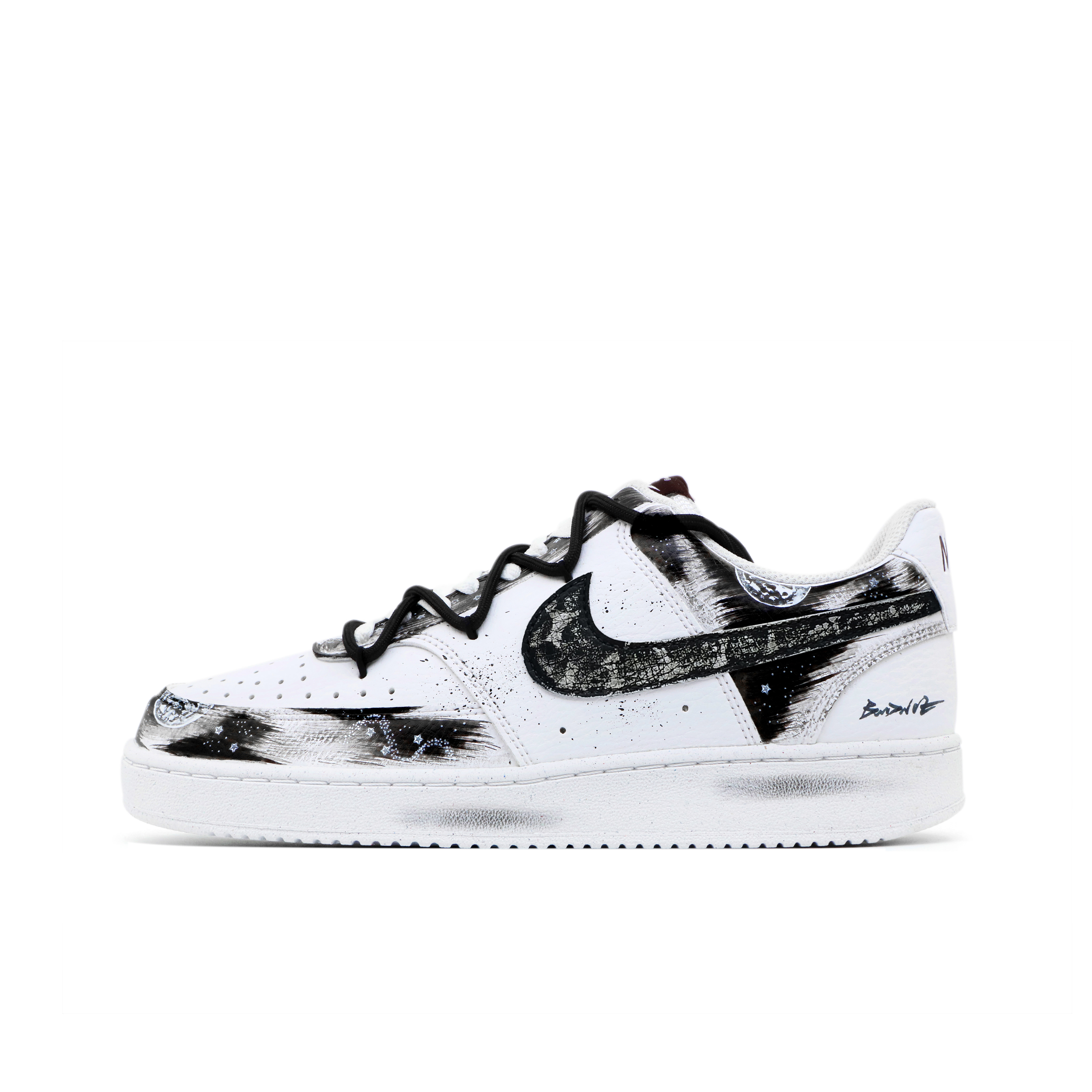 

Nike Кроссовки Court Vision 1 с низким верхом, нескользящие, износостойкие, мужские, черно-белые