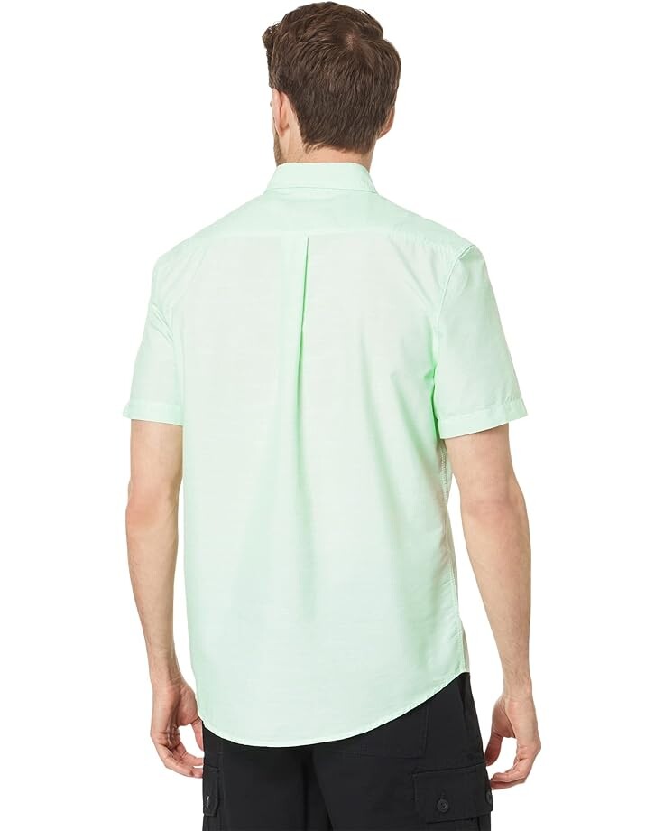

Рубашка U.S. POLO ASSN. Short Sleeve Solid Eoe Slub Woven Shirt, цвет Patina Green
