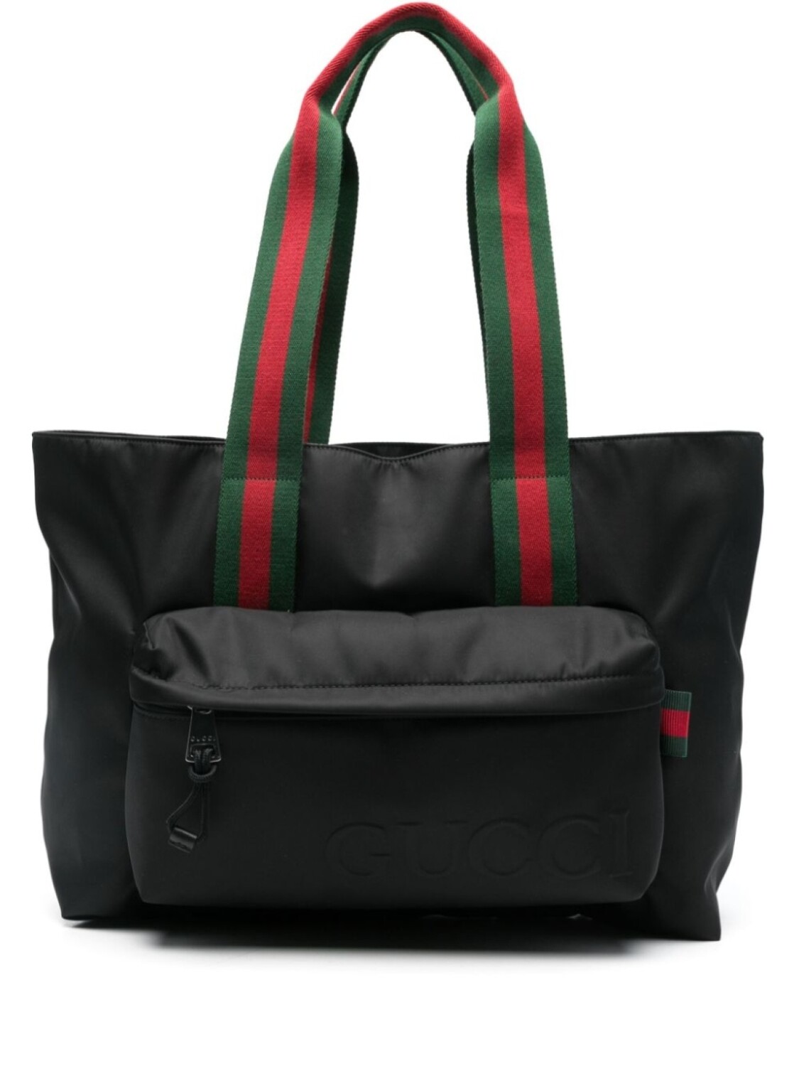 

Сумка-шоппер Gucci Web с полосатым ремешком, черный