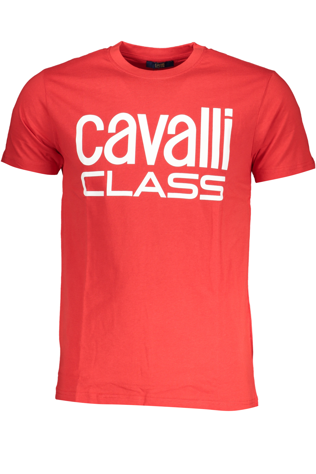 

Мужская футболка Cavalli Class хлопковая с надписью, красный