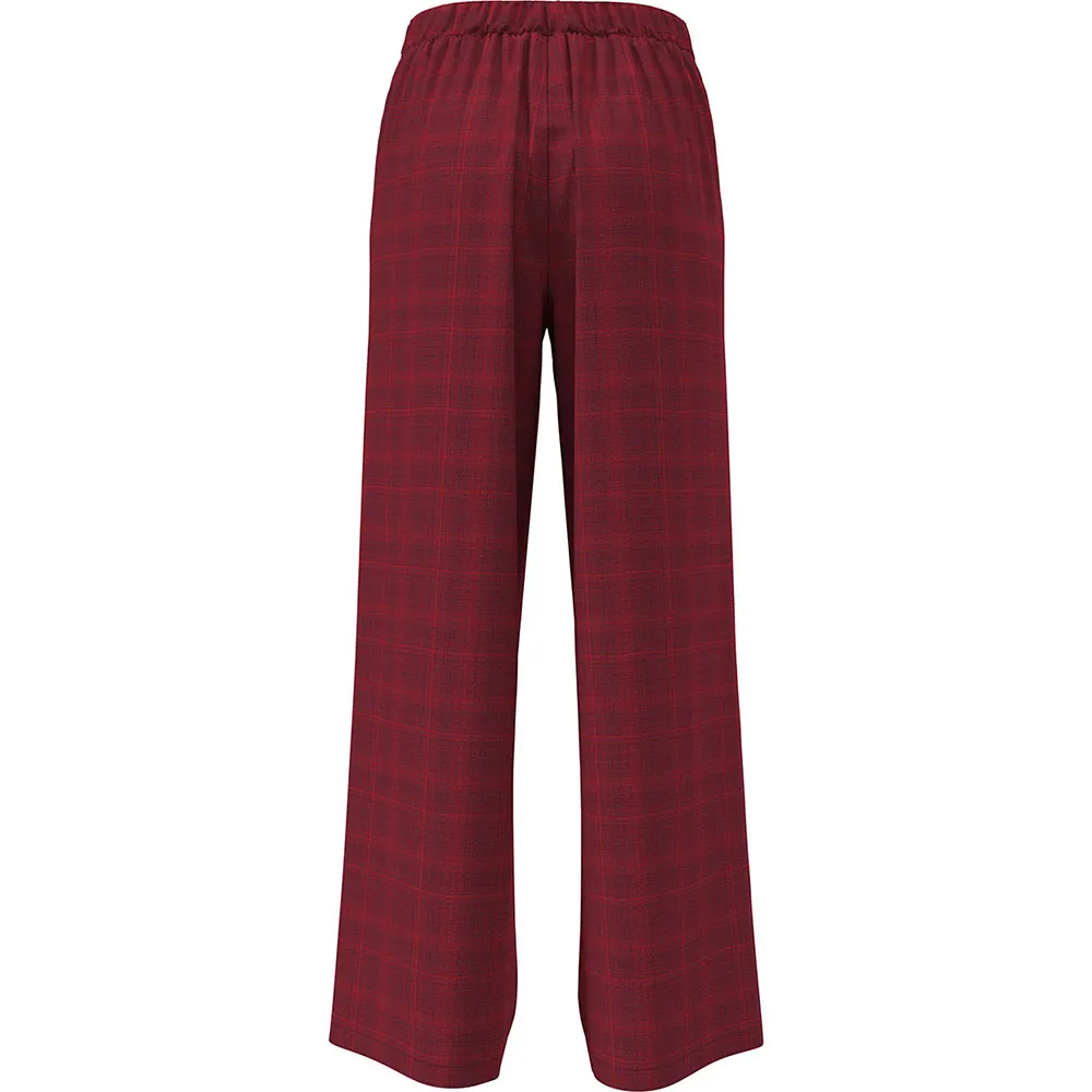 Комплект пижамы Calvin Klein Flannel Pyjama Set, винно-красный — фото 2