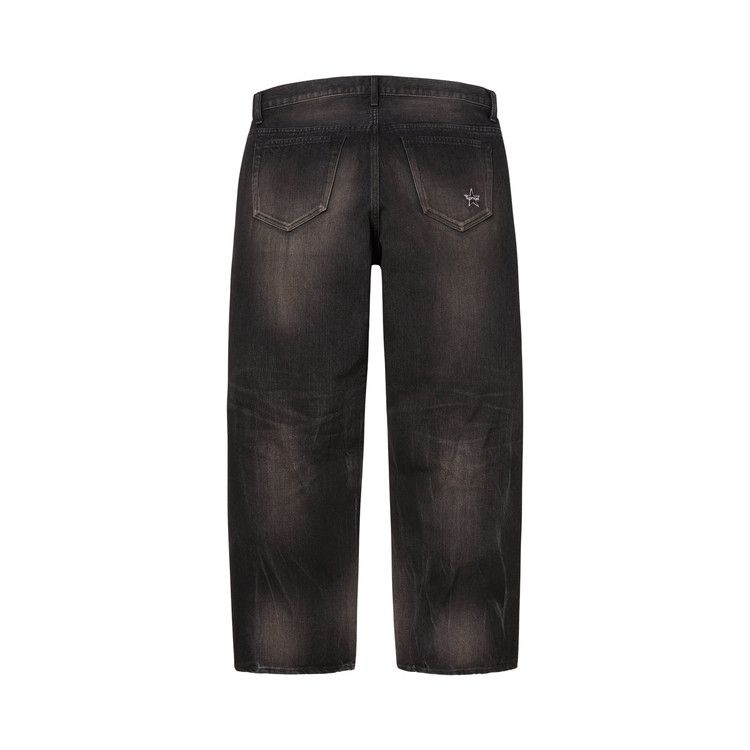 Джинсы Supreme Distressed Loose Fit Selvedge Jean, Washed Black — фото 2