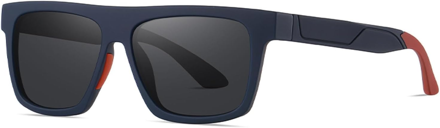 

Мужские поляризованные солнцезащитные очки, женские солнцезащитные очки UV400 TR90, оправа для очков, защита от бликов для использования на открытом воздухе TOIPASTN, Blue Orange Gray