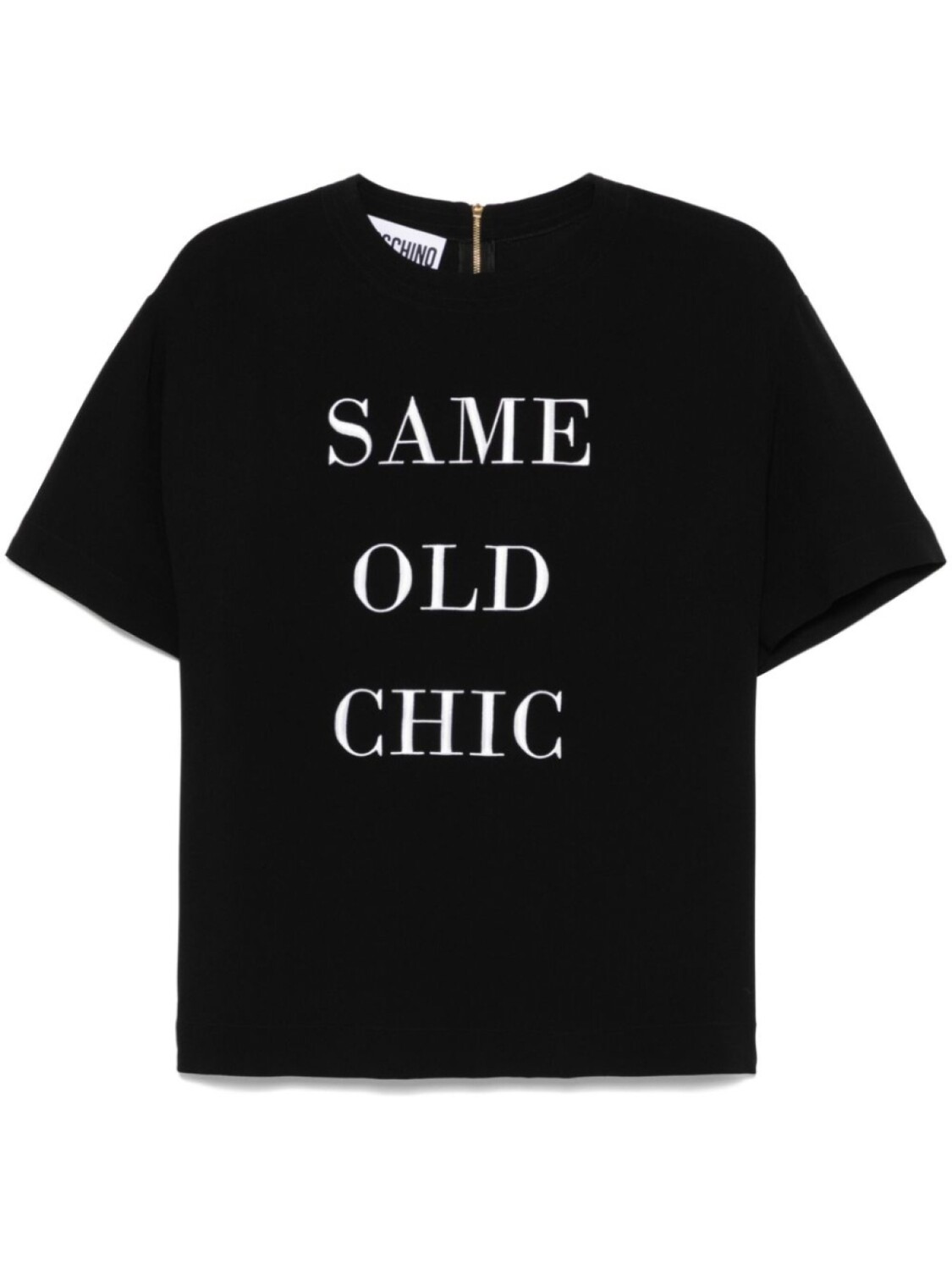 

Футболка с вышивкой Same Old Chick Moschino, черный