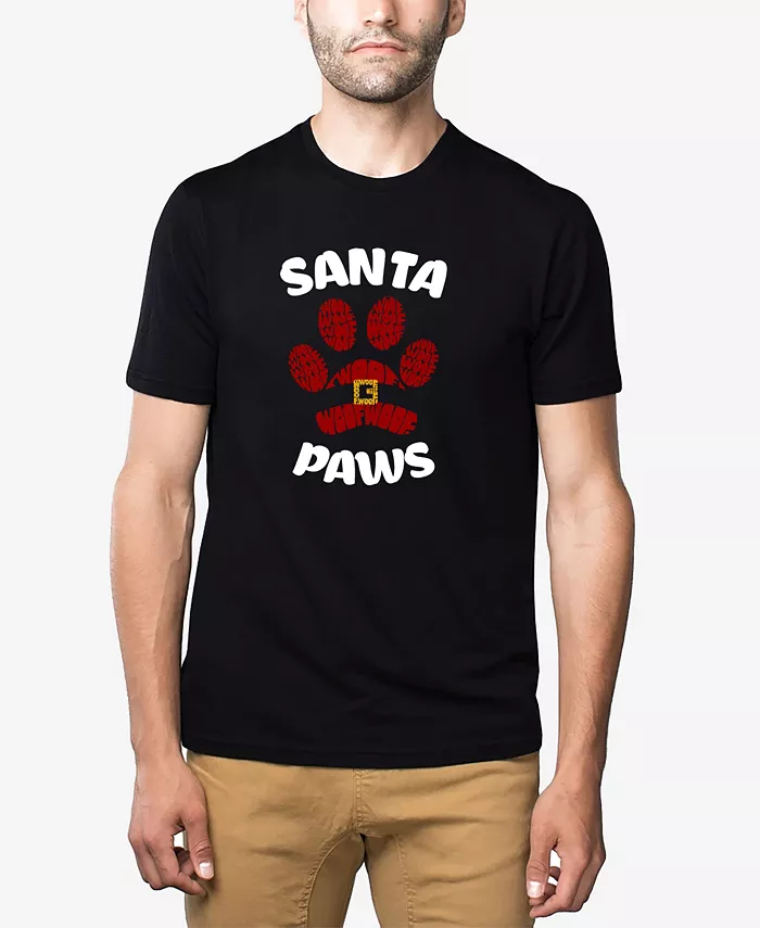 

Мужская футболка Premium Blend "Santa Paws" с принтом LA Pop Art, черный
