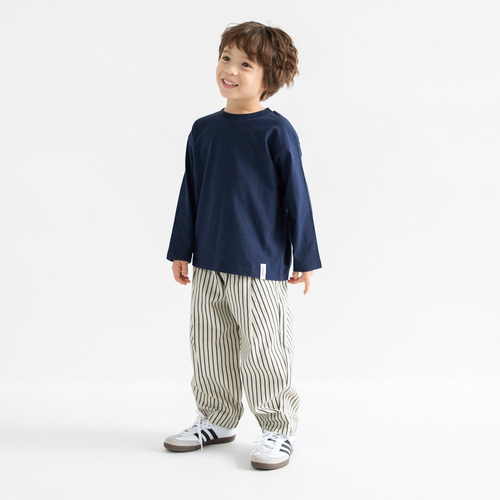 Однотонная футболка с длинными рукавами в полоску Branshes, 22_Navy Blue — фото 3