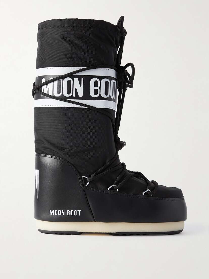 Зимние ботинки Icon из искусственной кожи и ракушек Moon Boot, черный