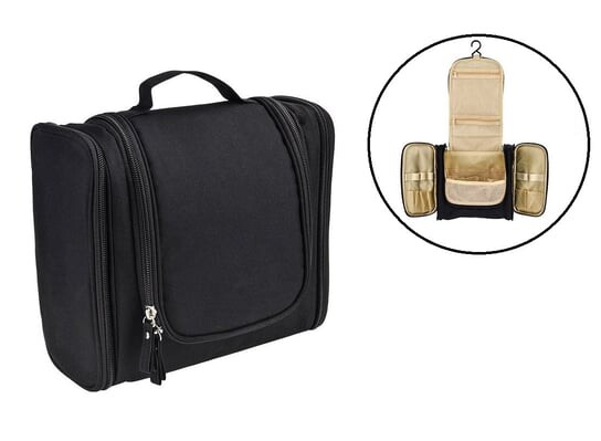 

Подвесная дорожная косметичка с крючком, черная, XL, EM_MA, черный